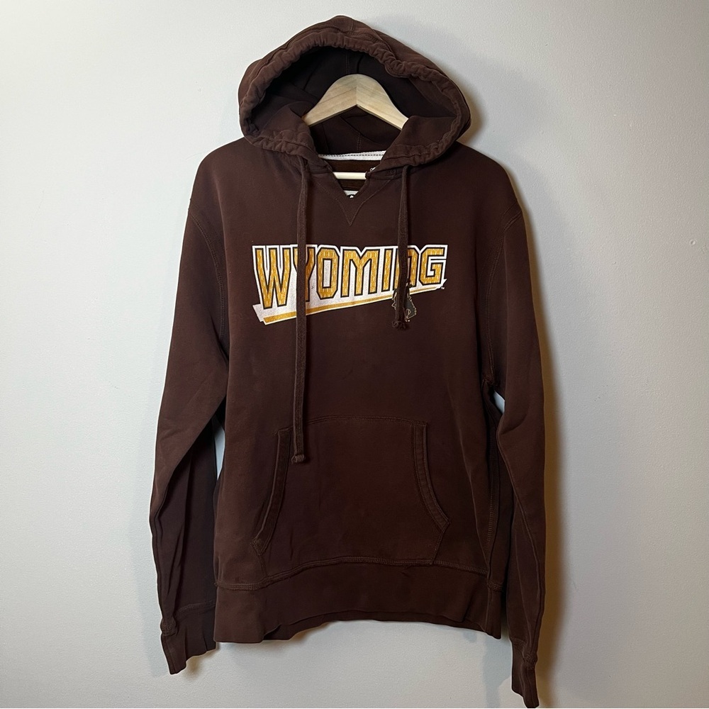 University Wyoming Cowboys Hoodie Adult L Brown Pullover Sweatshirt